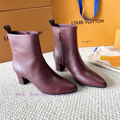 LV donkey brand 2024 autumn and winter new style thick heel short boots pointed bare bootsItc0lv9sdk - Image 3