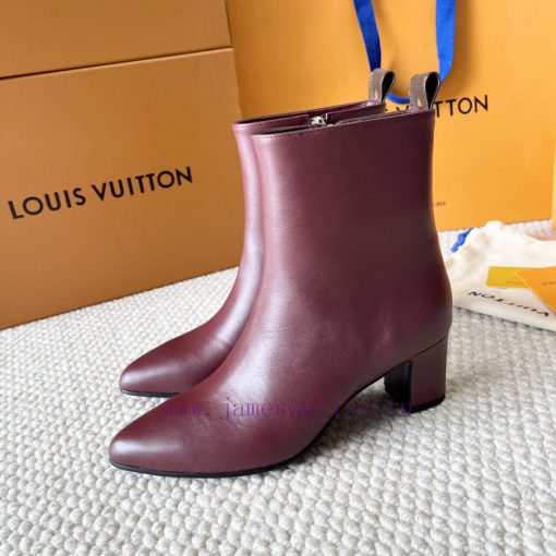 LV donkey brand 2024 autumn and winter new style thick heel short boots pointed bare bootsItc0lv9sdk - Image 4
