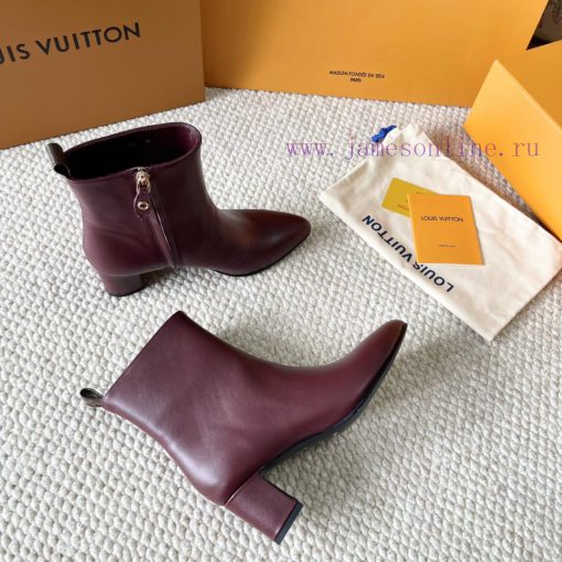 LV donkey brand 2024 autumn and winter new style thick heel short boots pointed bare bootsItc0lv9sdk - Image 6