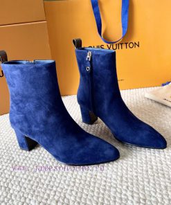 LV donkey brand 2024 autumn and winter new style thick heel short boots pointed bare bootsIt2105mjpz