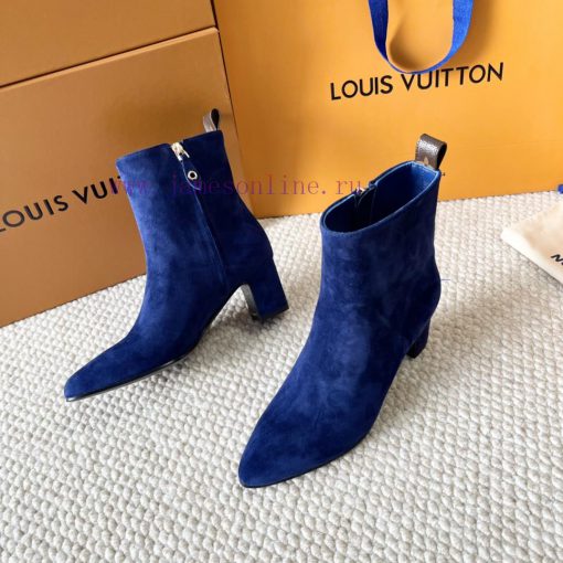LV donkey brand 2024 autumn and winter new style thick heel short boots pointed bare bootsIt2105mjpz - Image 6