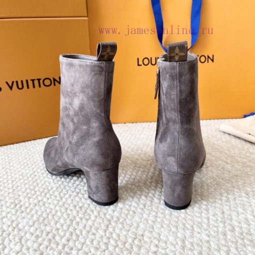 LV donkey brand 2024 autumn and winter new style thick heel short boots pointed bare bootsItwiles1cc - Image 4