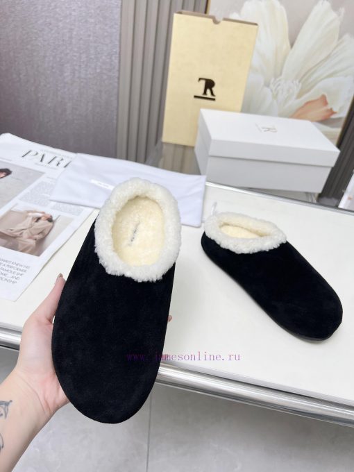 High qualityThe Row 24ss Autumn/Winter New Retro Big Head Baotou Tow, Boken Wool Tow. At fir3wnt7d4h - Image 5