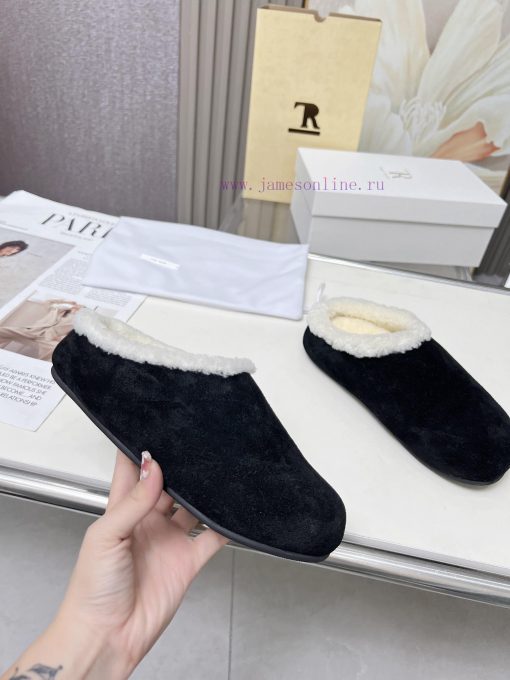 High qualityThe Row 24ss Autumn/Winter New Retro Big Head Baotou Tow, Boken Wool Tow. At fir3wnt7d4h - Image 6