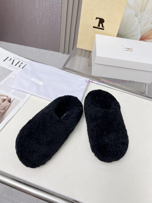 High qualityThe Row 24ss Autumn/Winter New Retro Big Head Baotou Tow, Boken Wool Tow. At firedhlcqho - Image 3