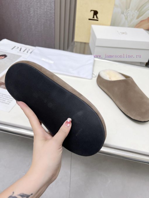 High qualityThe Row 24ss Autumn/Winter New Retro Big Head Baotou Tow, Boken Wool Tow. At fir39vtj3fb - Image 5
