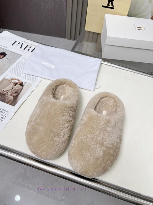 High qualityThe Row 24ss Autumn/Winter New Retro Big Head Baotou Tow, Boken Wool Tow. At firfdayskqr - Image 9