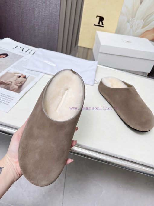 High qualityThe Row 24ss Autumn/Winter New Retro Big Head Baotou Tow, Boken Wool Tow. At fir39vtj3fb - Image 9