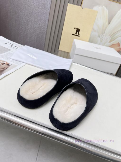 High qualityThe Row 24ss Autumn/Winter New Retro Big Head Baotou Tow, Boken Wool Tow. At fir9faf4luh - Image 6