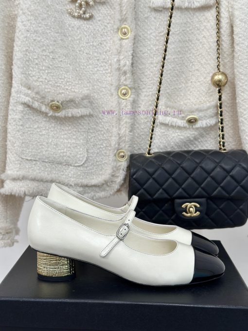 Chanel | Chanel 24P New Product ClassicDouble C color blocked thick heel Mary Jane single shetdrl49v