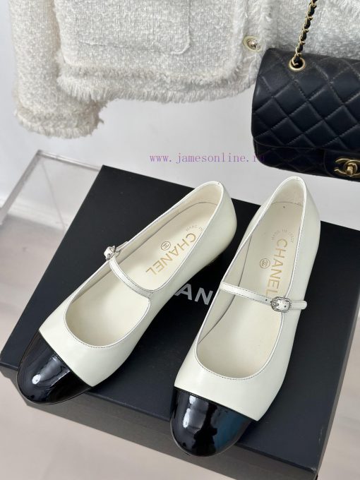 Chanel | Chanel 24P New Product ClassicDouble C color blocked thick heel Mary Jane single shetdrl49v - Image 3