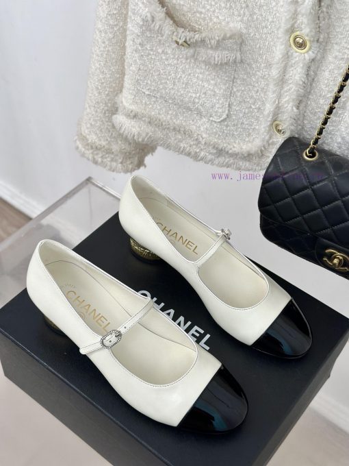 Chanel | Chanel 24P New Product ClassicDouble C color blocked thick heel Mary Jane single shetdrl49v - Image 4