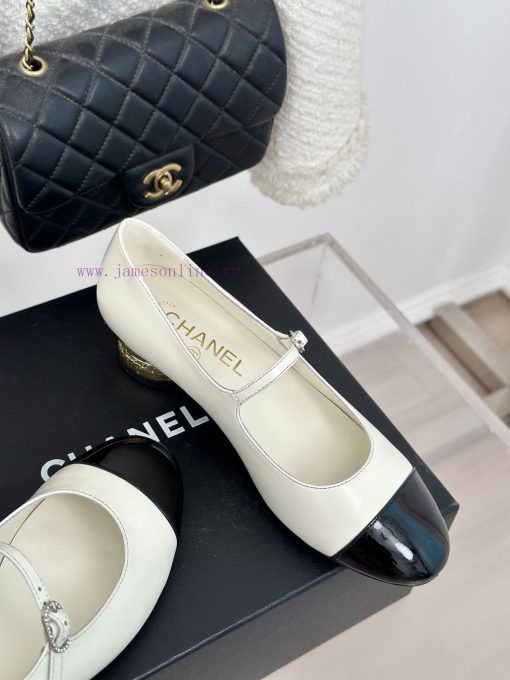 Chanel | Chanel 24P New Product ClassicDouble C color blocked thick heel Mary Jane single shetdrl49v - Image 6