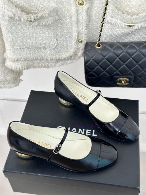 Chanel | Chanel 24P New Product ClassicDouble C color blocked thick heel Mary Jane single shuu4kdy5g - Image 4