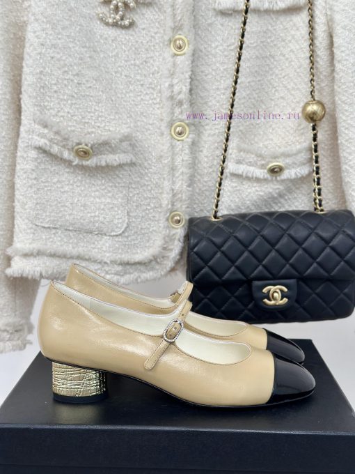 Chanel | Chanel 24P New Product ClassicDouble C color blocked thick heel Mary Jane single sh500myjh9
