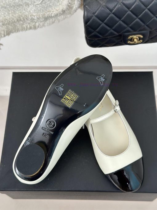 Chanel | Chanel 24P New Product ClassicDouble C color blocked thick heel Mary Jane single shetdrl49v - Image 10