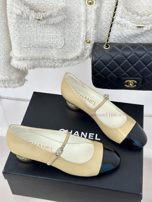 Chanel | Chanel 24P New Product ClassicDouble C color blocked thick heel Mary Jane single sh500myjh9 - Image 4