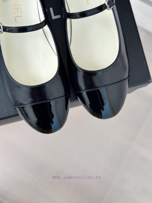 Chanel | Chanel 24P New Product ClassicDouble C color blocked thick heel Mary Jane single shuu4kdy5g - Image 8