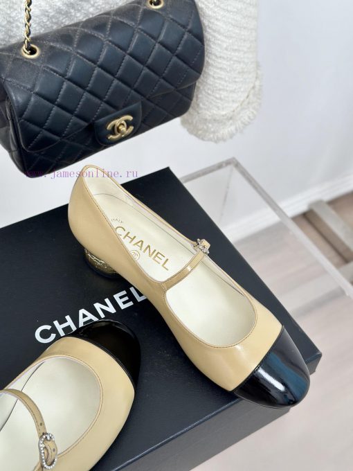 Chanel | Chanel 24P New Product ClassicDouble C color blocked thick heel Mary Jane single sh500myjh9 - Image 6