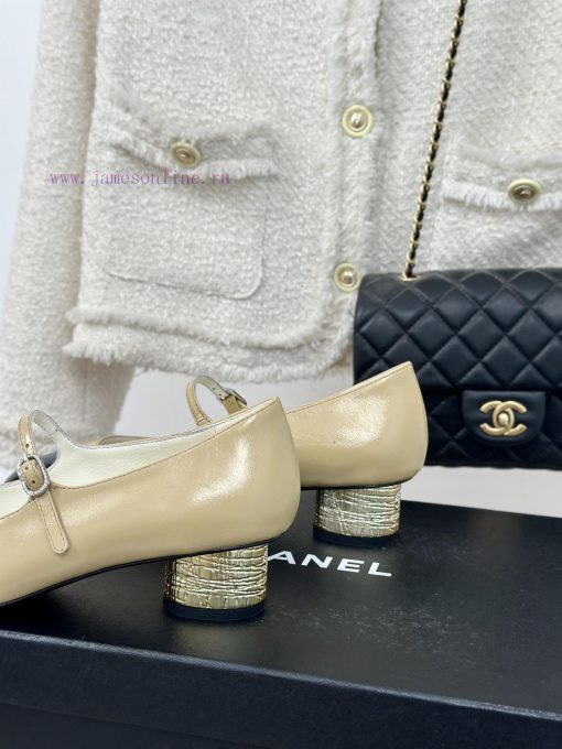 Chanel | Chanel 24P New Product ClassicDouble C color blocked thick heel Mary Jane single sh500myjh9 - Image 7