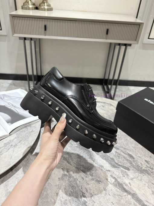 Alexander Wang's thick soled loafers, studded loafers, lace up Martin boots, and short boots13he8ol8 - Image 6