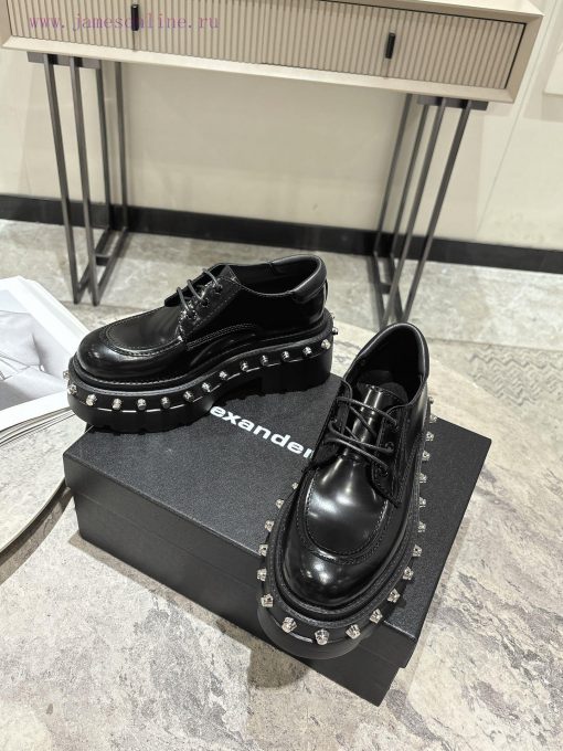 Alexander Wang's thick soled loafers, studded loafers, lace up Martin boots, and short boots13he8ol8 - Image 8
