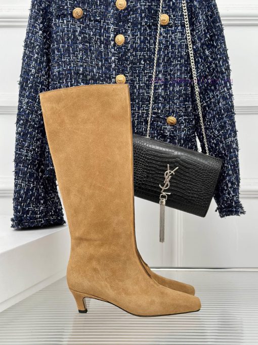 Toteme designer niche brand classic autumn and winter kitten with square toe bootsA niche br6wvw1fc4 - Image 2