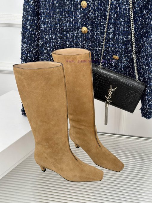 Toteme designer niche brand classic autumn and winter kitten with square toe bootsA niche br6wvw1fc4 - Image 4