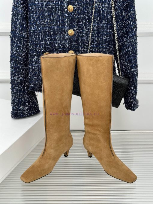 Toteme designer niche brand classic autumn and winter kitten with square toe bootsA niche br6wvw1fc4 - Image 6