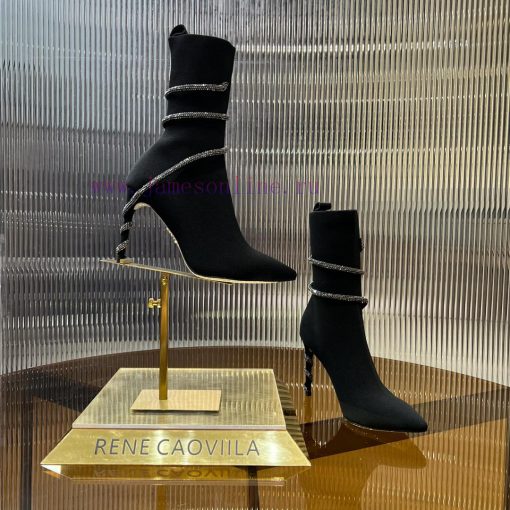 R ᴇɴᴇ C ᴀᴏᴠ ɪʟʟᴀ | 2024 snake shaped autumn and winter bestseller CLEO sock boots high heelsljevez2q - Image 7