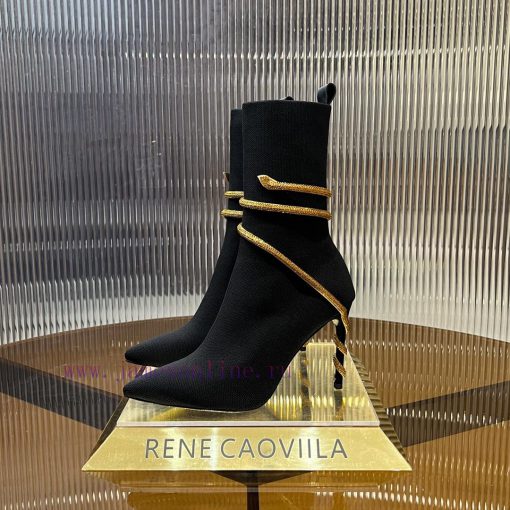 R ᴇɴᴇ C ᴀᴏᴠ ɪʟʟᴀ | 2024 snake shaped autumn and winter bestseller CLEO sock boots high heels4s1g83sj - Image 3