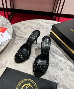 ∙ Loose diamond slippers ∙ ꫛꫀ w ︎ ️The Me Dolly Plum Strass high-heeled mule shoes are the p0tx1m5zv