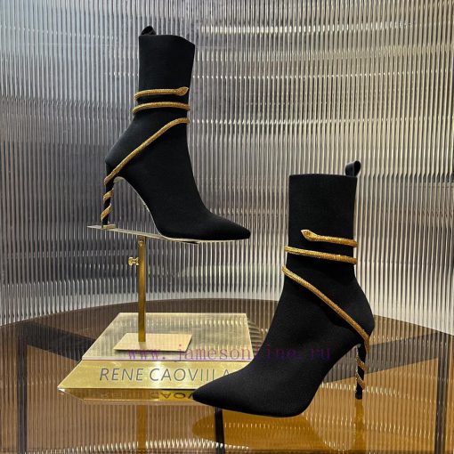 R ᴇɴᴇ C ᴀᴏᴠ ɪʟʟᴀ | 2024 snake shaped autumn and winter bestseller CLEO sock boots high heels4s1g83sj - Image 6