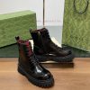2024 Autumn/Winter Latest GUCCI Red and Green Ribbon Side Zipper Strap Short Boots with Grool333ajrr