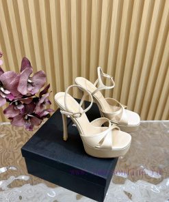 New YSL Saint Laurent - SS2024 Summer Fish Mouth High Heels New Fashion High Heels Sandals——39lbxops