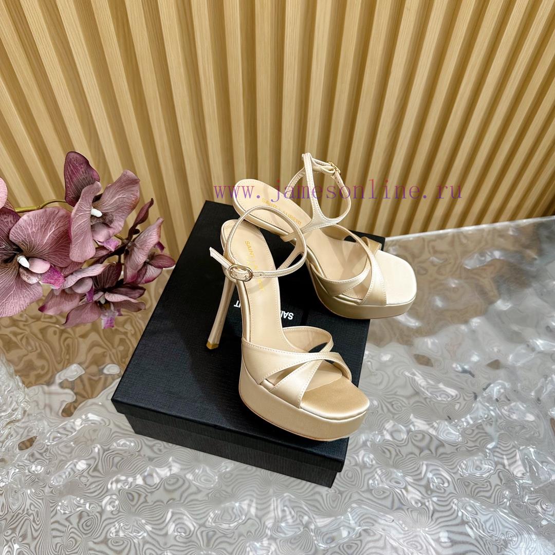 New YSL Saint Laurent - SS2024 Summer Fish Mouth High Heels New Fashion High Heels Sandals——39lbxops - Image 3