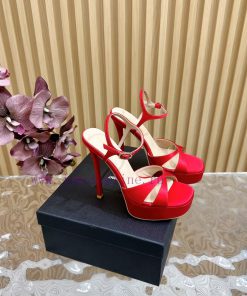 New YSL Saint Laurent - SS2024 Summer Fish Mouth High Heels New Fashion High Heels Sandals——z9crc6zn