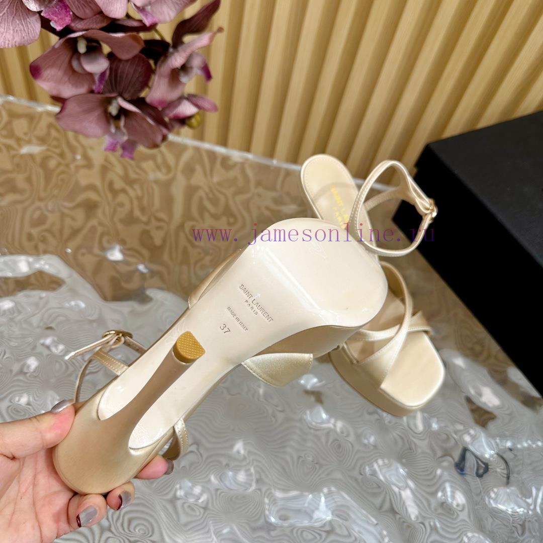 New YSL Saint Laurent - SS2024 Summer Fish Mouth High Heels New Fashion High Heels Sandals——39lbxops - Image 9