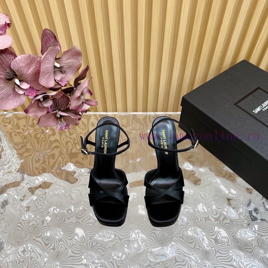 New YSL Saint Laurent - SS2024 Summer Fish Mouth High Heels New Fashion High Heels Sandals——ivzv5tis - Image 5