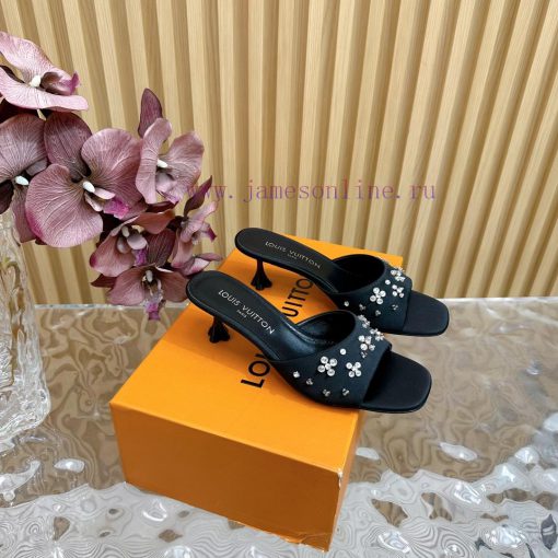 Top LV | Louis Vuitton2024 early spring new mid antique style sandals featuring rear empty sqow27vfs