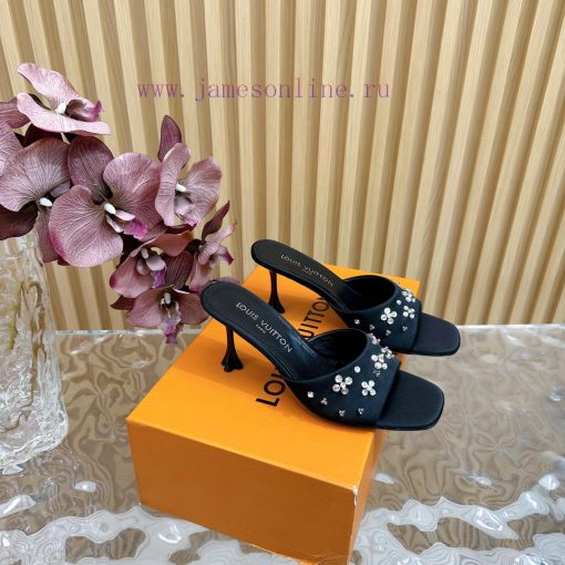 Top LV | Louis Vuitton2024 early spring new mid antique style sandals featuring rear empty sbxb16ew0 - Image 2