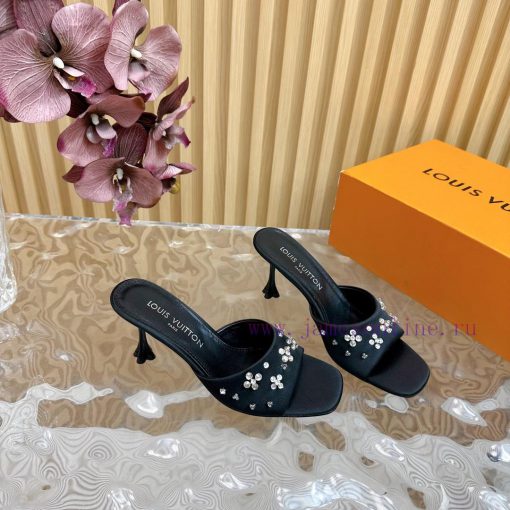 Top LV | Louis Vuitton2024 early spring new mid antique style sandals featuring rear empty sbxb16ew0 - Image 7