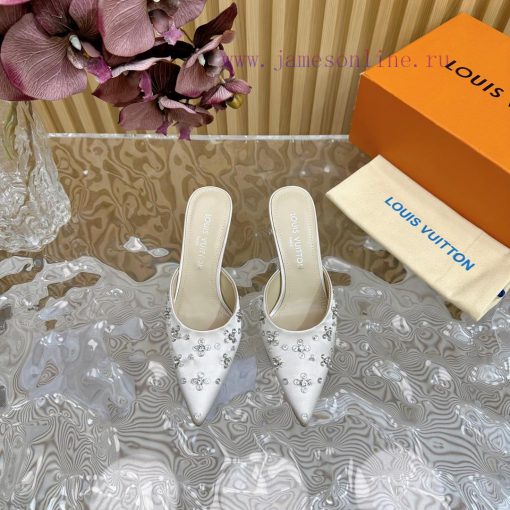 Top LV | Louis Vuitton2024 early spring new mid antique style sandals featuring rear empty sqvkxvsnf - Image 5