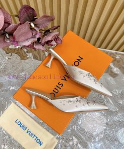 Top LV | Louis Vuitton2024 early spring new mid antique style sandals featuring rear empty stk3u2500