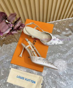 Top LV | Louis Vuitton2024 early spring new mid antique style sandals featuring rear empty snmtt35ob