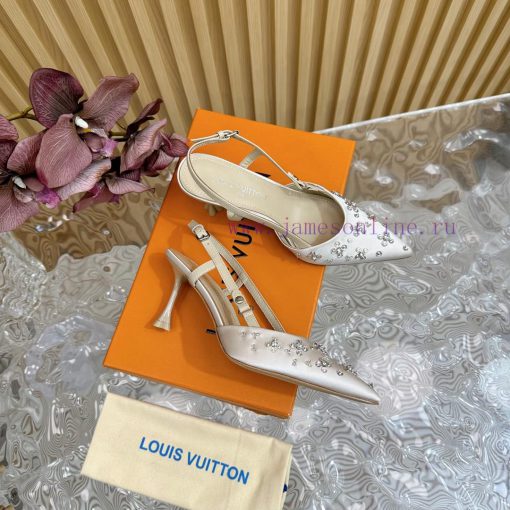 Top LV | Louis Vuitton2024 early spring new mid antique style sandals featuring rear empty snmtt35ob