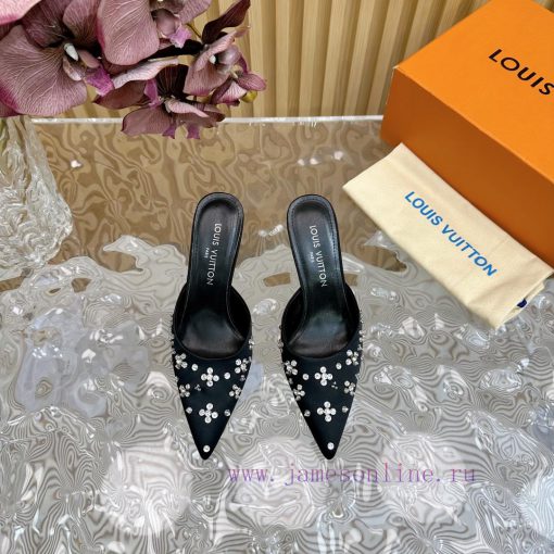 Top LV | Louis Vuitton2024 early spring new mid antique style sandals featuring rear empty sa4wlb6jy - Image 5