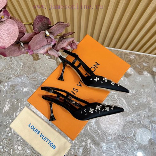 Top LV | Louis Vuitton2024 early spring new mid antique style sandals featuring rear empty ssybjzecy - Image 2
