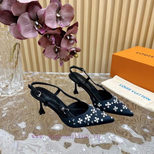 Top LV | Louis Vuitton2024 early spring new mid antique style sandals featuring rear empty ssybjzecy - Image 10