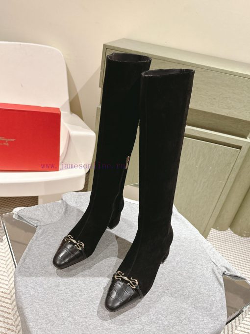 | ²⁰²4 𝐬𝐬  🤍🤎Ferragamo's autumn and winter collection of new boots features smooth lines az68uiyhw - Image 3